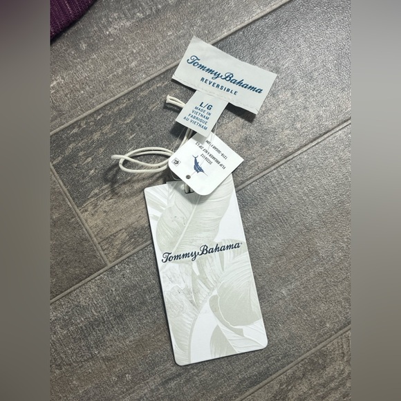 Tommy Bahama Flip Breaker Reversible Half Zip in Sugar Plumb - Picture 9 of 9